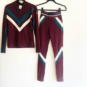 We Norwegians Voss Chevron Merino Wool Base Layer Set: Top + Pants in Size Small